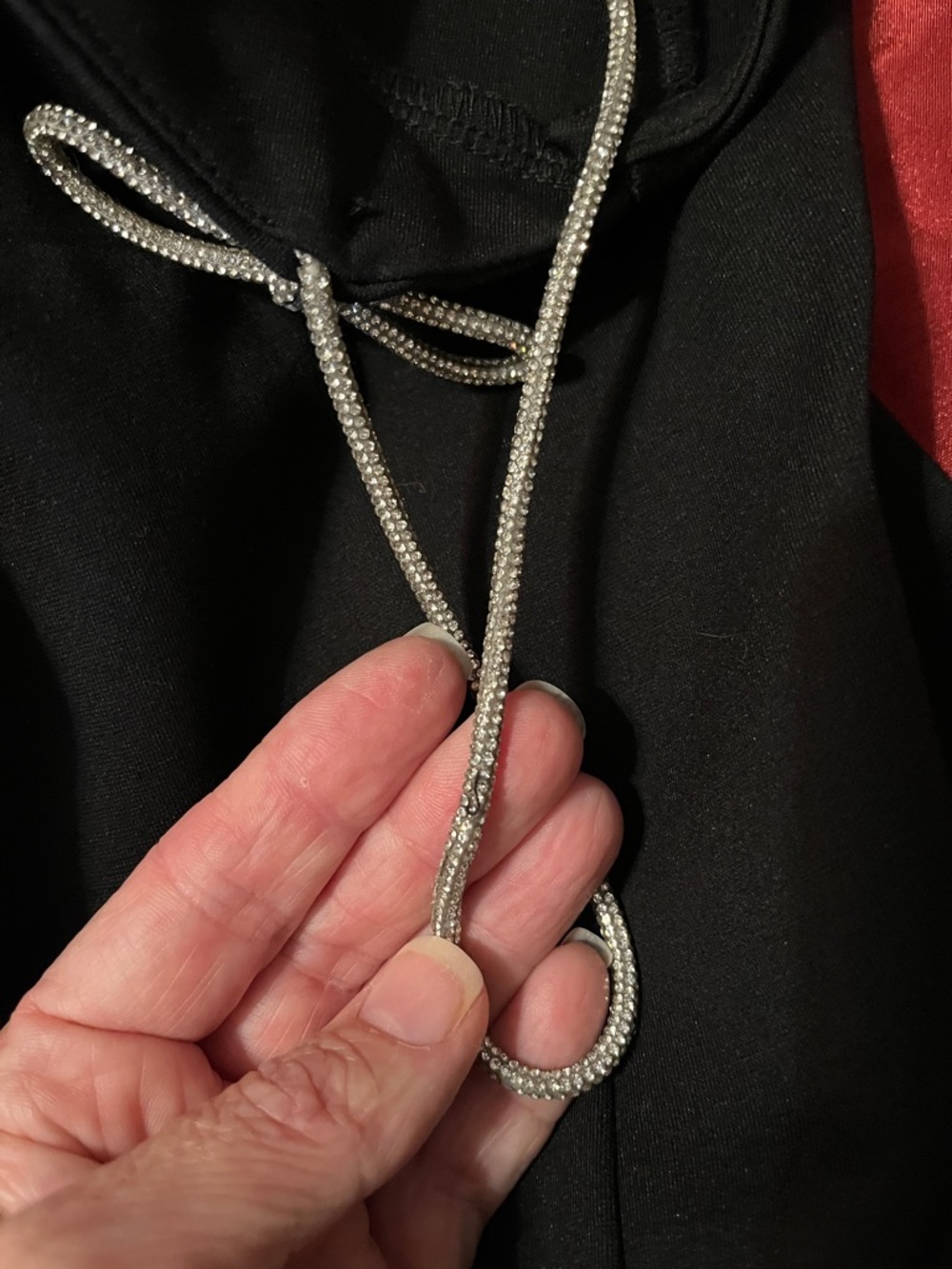 Black Slip Dress with Silver Straps - Picture 2 of 2